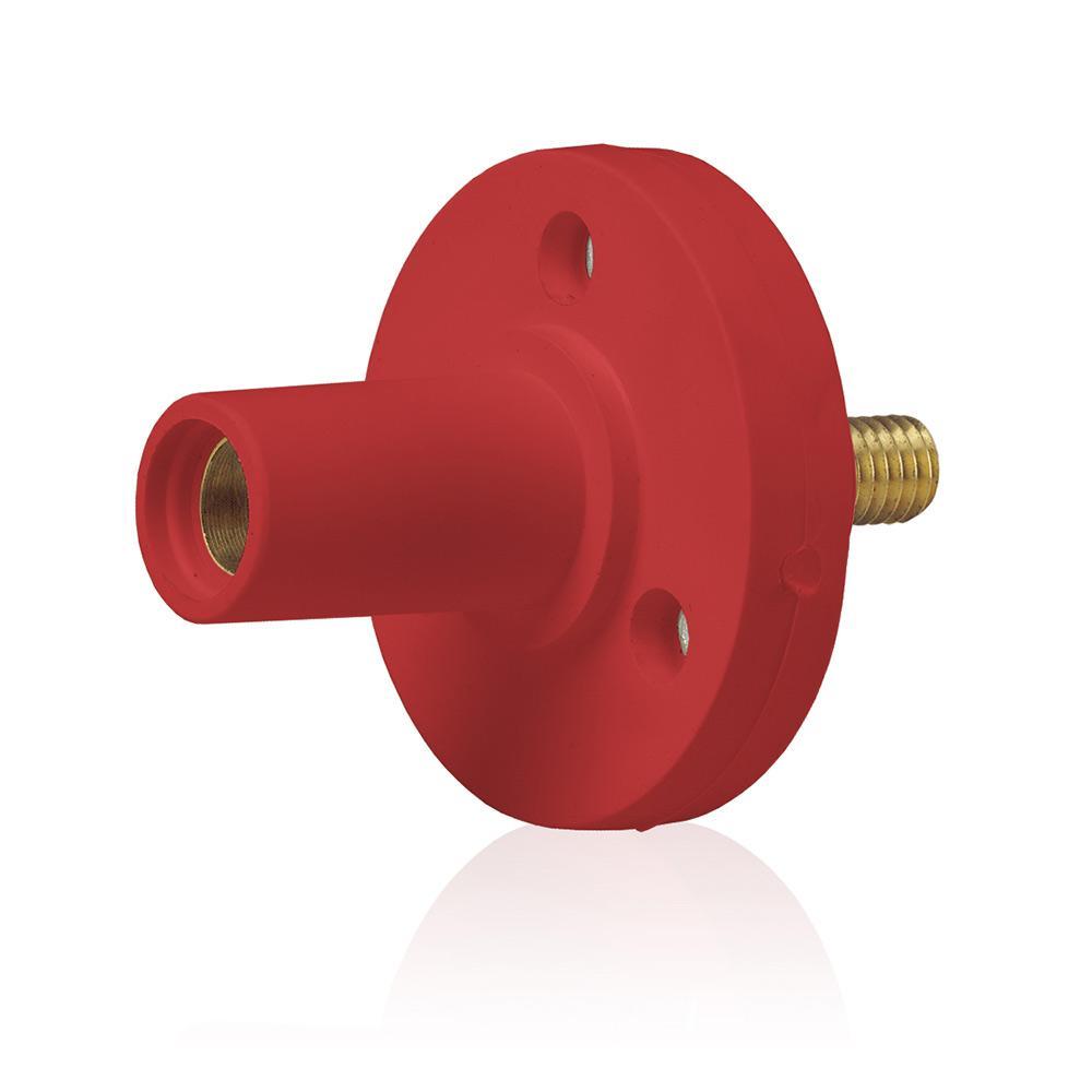 Leviton® Rhino-Hide® 15R22-UR 15 Series 90 deg Cam Type Female While-in-Use Single Pole Receptacle, 600 V AC, 150 A, 8 to 2 AWG Wire, Busbar/Threaded Stud Connection, NEMA 3R NEMA Rating