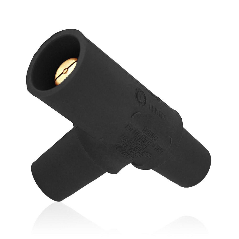 Leviton® Rhino-Hide® 16A22-UE 1-Pole Cam Type Taper Nose Tapping Tee, 600 V AC/DC, 400 A, Female x Female x Male, Santroprene TPV Housing