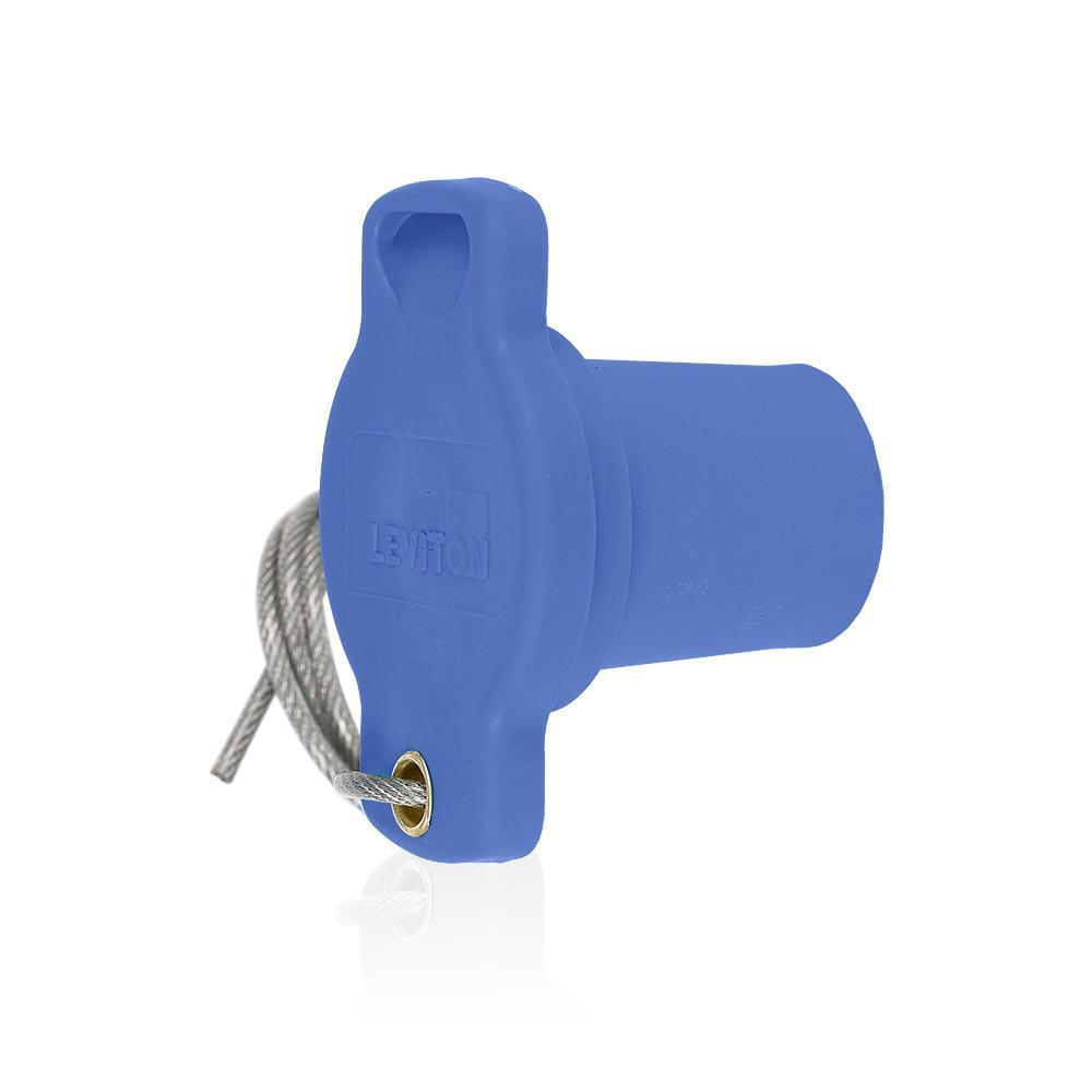 Leviton® Rhino-Hide® 16P21-UB Cam Type Male Protective Cap, Blue