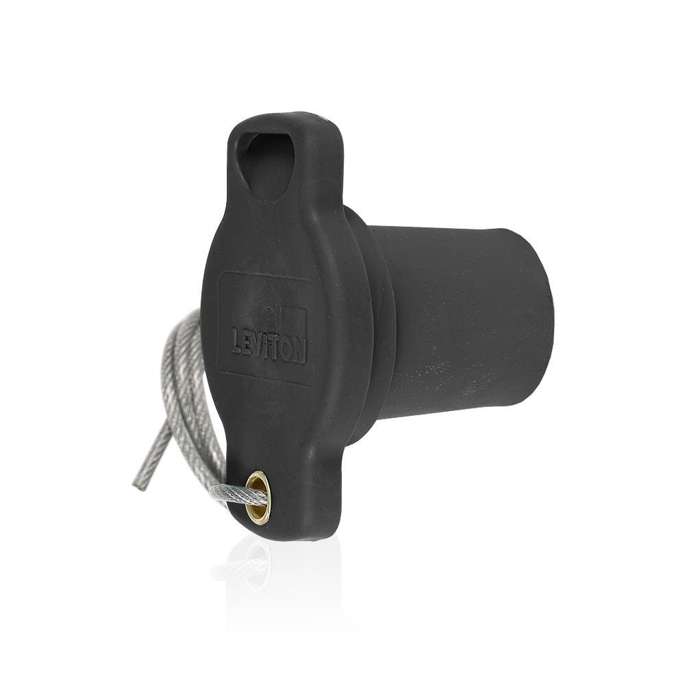 Leviton® Rhino-Hide® 16P21-UE Cam Type Male Protective Cap, Black