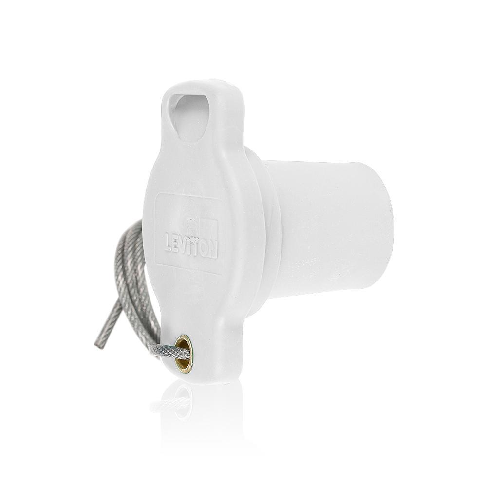 Leviton® Rhino-Hide® 16P21-UW Cam Type Male Protective Cap, White