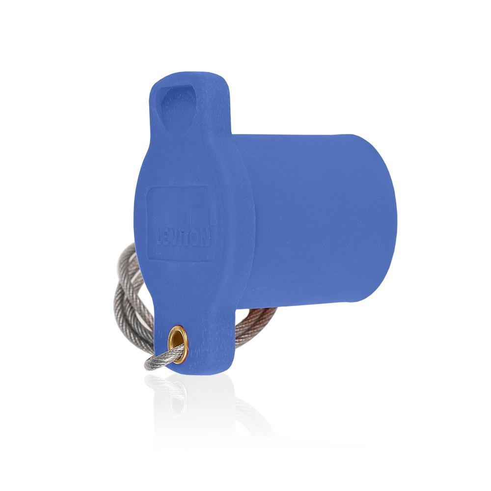 Leviton® Rhino-Hide® 16P22-UB Cam Type Female Protective Cap, Blue