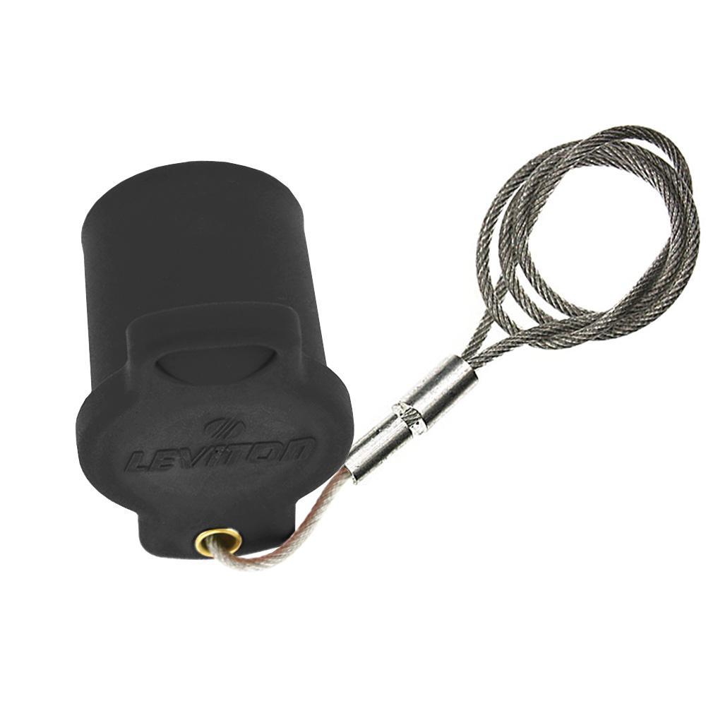 Leviton® Rhino-Hide® 16P22-UE Cam Type Female Protective Cap, Black