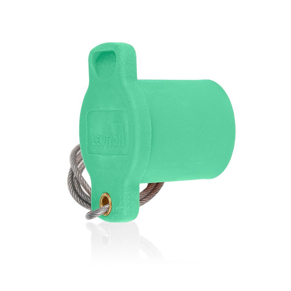 Leviton® Rhino-Hide® 16P22-UG Cam Type Female Protective Cap, Santoprene TPV, Green