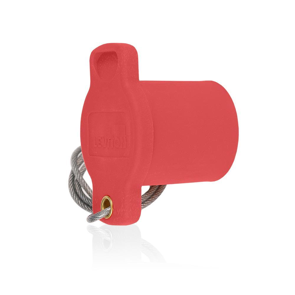 Leviton® Rhino-Hide® 16P22-UR Cam Type Female Protective Cap, Red