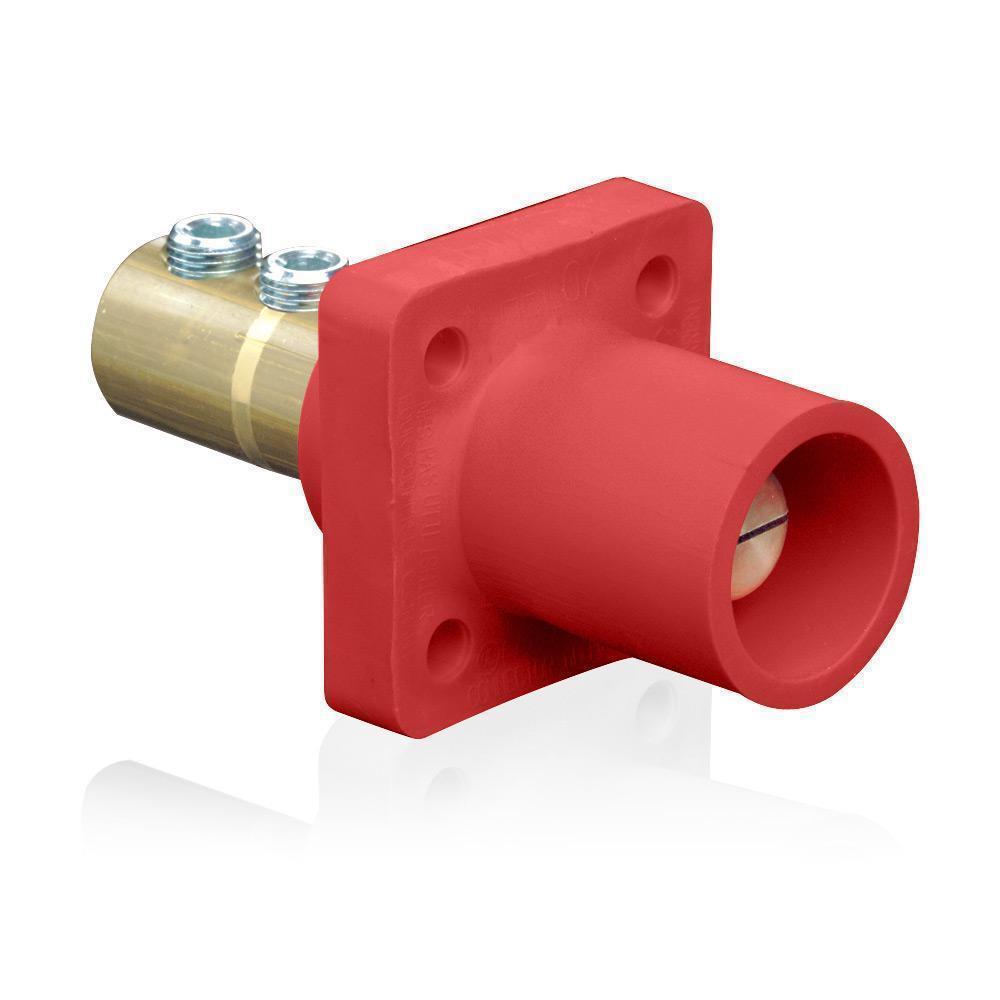 Leviton® 16R21-UR 16 Series 90 deg Cam Type Male Taper Nose Single Pole Receptacle, 600 V AC, 400 A, 1/0 to 4/0 AWG Wire, Double Set Screw Connection, NEMA 3R NEMA Rating