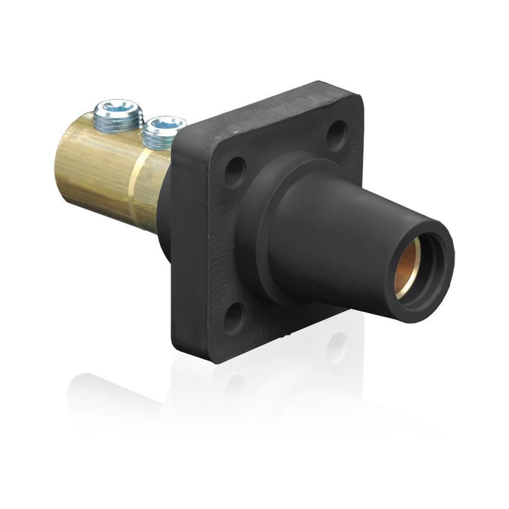 Leviton® 16R22-UE 16 Series 90 deg Cam Type Female Taper Nose Single Pole Receptacle, 600 V AC, 400 A, 1/0 to 4/0 AWG Wire, Double Set Screw Connection, NEMA 3R NEMA Rating