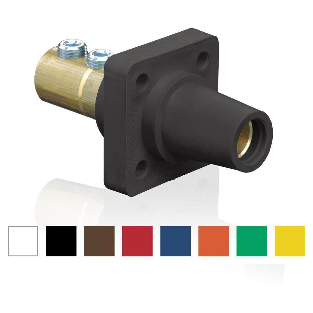 Leviton® 16R22-UR 16 Series 90 deg Cam Type Female Taper Nose Single Pole Receptacle, 600 V AC, 400 A, 1/0 to 4/0 AWG Wire, Double Set Screw Connection, NEMA 3R NEMA Rating
