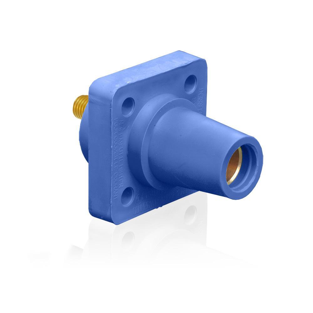 Leviton® Rhino-Hide® 16R24-UB 16 Series 90 deg Cam Type Female Taper Nose Single Pole Receptacle, 600 V AC, 400 A, 2 to 4/0 AWG Wire, Threaded/Stud Connection, NEMA 3R NEMA Rating