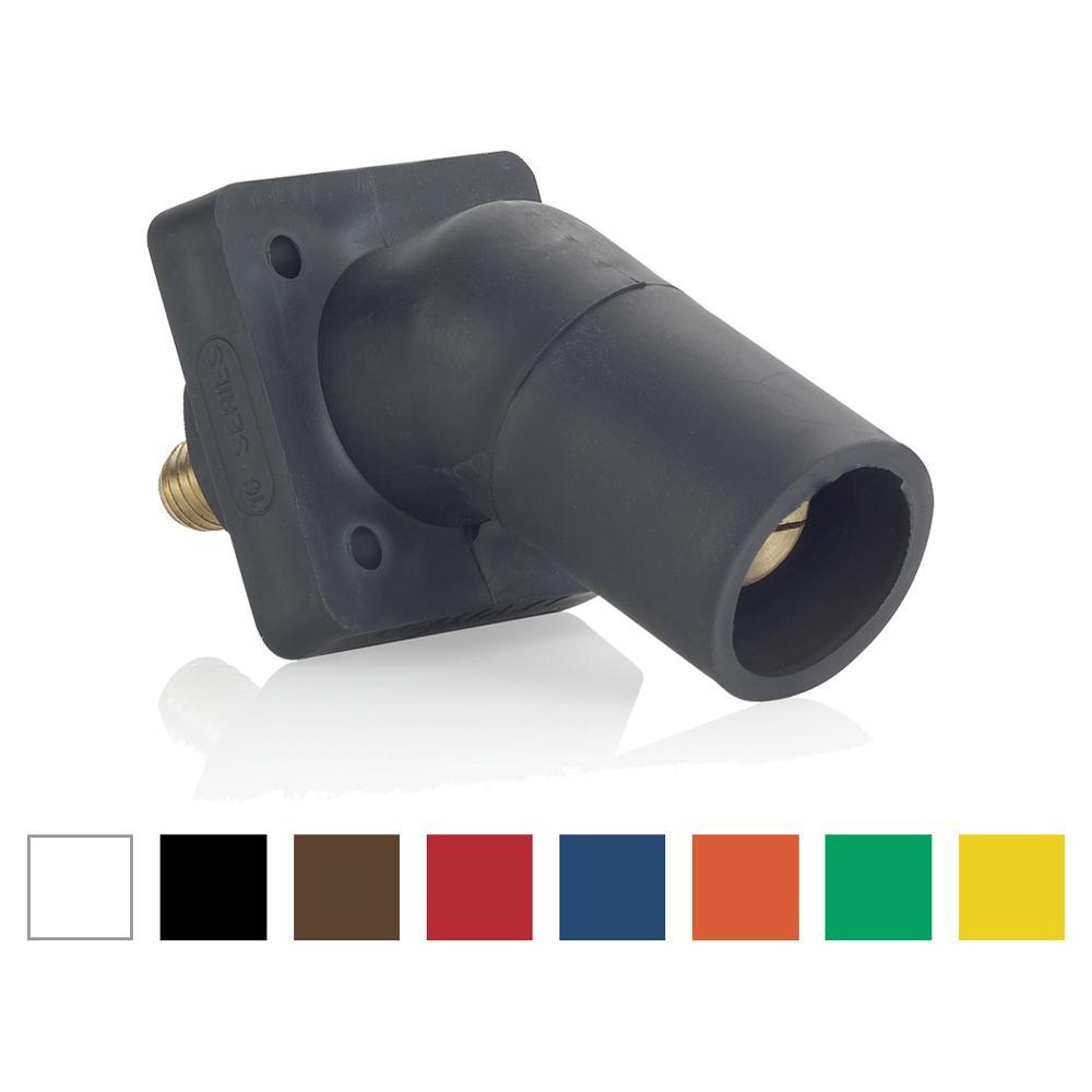 Rhino-Hide® 16R29-UE 16 Series 45 deg Cam Type Female Single Pole Receptacle, 600 V AC/DC, 400 A, 2 to 4/0 AWG Wire, Threaded/Stud Connection, NEMA 3R NEMA Rating