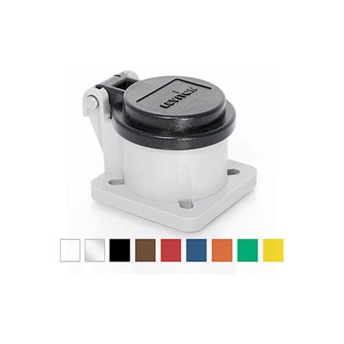 Leviton® 16S31-UG 16 Series Cam Type Male/Female Panel Receptacle Enclosure, For Use With 16 Series Panel Receptacle, Thermoplastic, Green