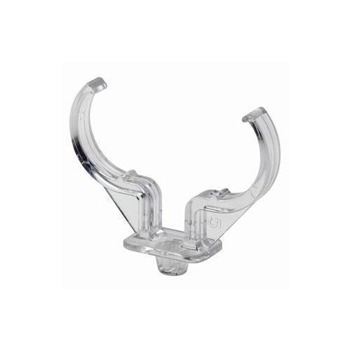 Leviton® 23452-H Lamp Support Clip, For Use With Horizontal Mount 2G11 Base Twin Tube Fluorescent Lampholder, 4-Pin Contact, Snap-In Mount, Polycarbonate, Clear