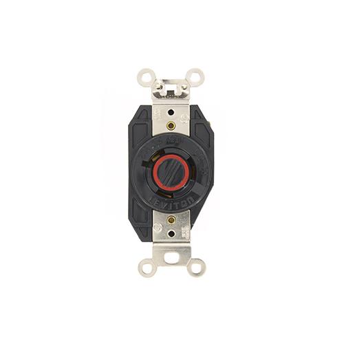 Leviton® 2380 3-Phase Y Non-Grounding Locking Receptacle, 480 V AC, 20 A, 3 Poles, 3 Wires, Black