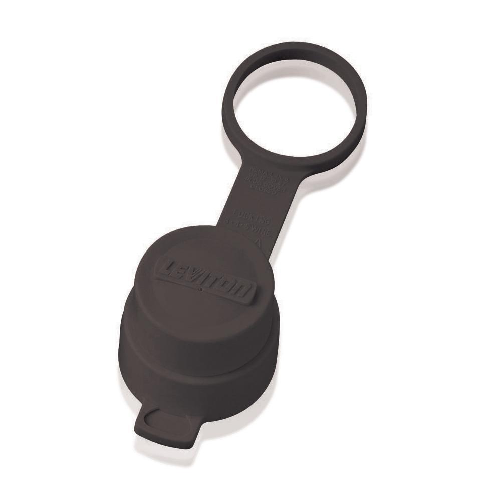 Leviton® Wetguard® 26W-B Watertight Plug Cap, For Use With Locking Plug, 125/250/277/347 V AC, 20 A, TPV, Black