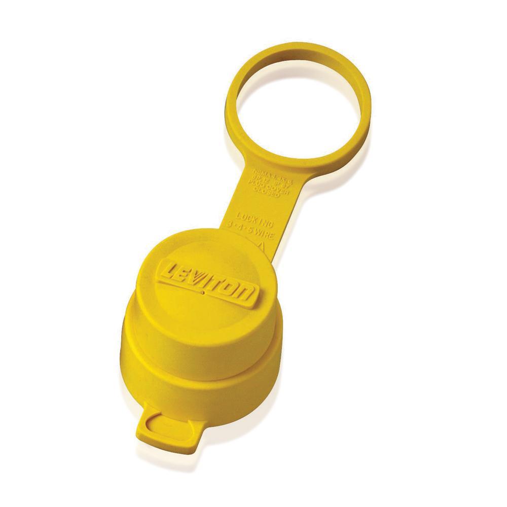 Leviton® Wetguard® 26W Watertight Plug Cap, For Use With Locking Plug, 125/250/277/347 V AC, 20 A, TPV, Yellow