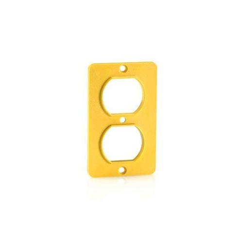 Leviton® 3051-Y Duplex Standard Receptacle Cover Plate, 3.65 in L x 2-1/4 in W, Thermoplastic