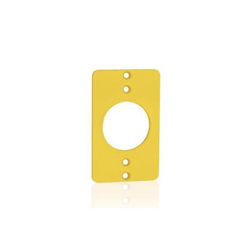 Leviton® 3055-Y Standard Size Cover Plate, 1.39 in Dia, 3.65 in L x 2-1/4 in W, Polycarbonate