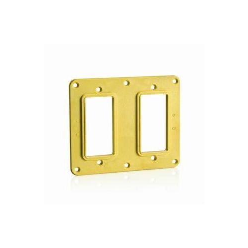 Leviton® 3251-Y Decora® GFCI Receptacle Cover Plate, 5.3 in L x 4.3 in W, Polycarbonate