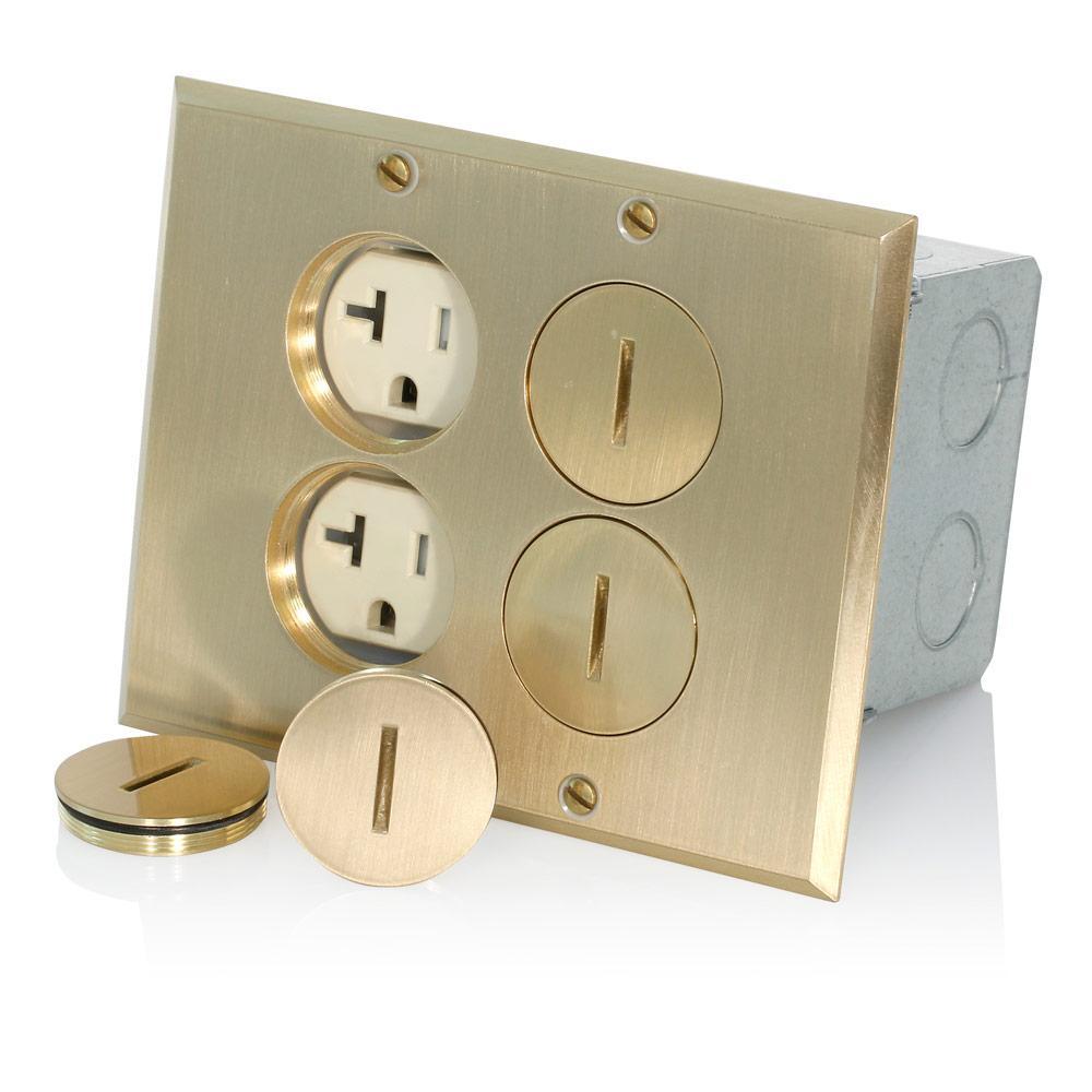 Leviton® 35349-TFB Floor Box Outlet Assemblies