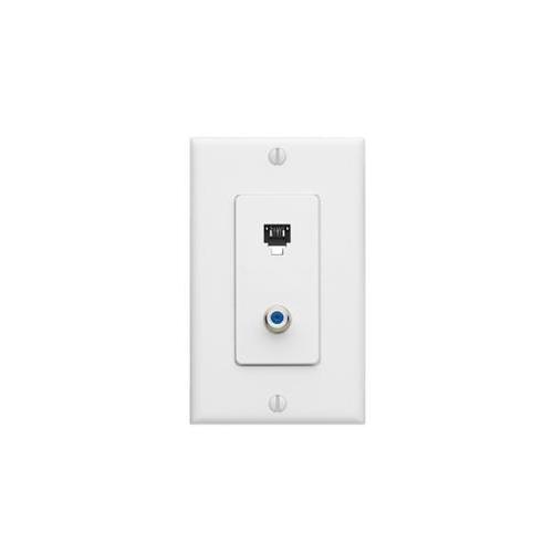 Leviton® 40159-W Combination - Coaxial/Phone Wallplates