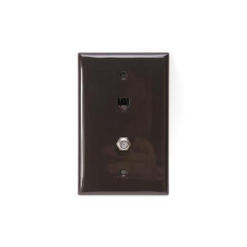 Leviton® 40539-CMB Combination - Coaxial/Phone Wallplates