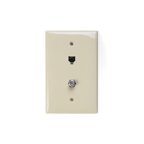 Leviton® 40539-CMI Combination - Coaxial/Phone Wallplates