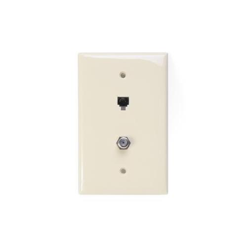 Leviton® 40539-CMT Combination - Coaxial/Phone Wallplates