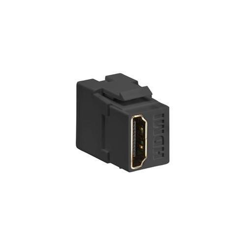 Leviton® QuickPort® 40834-E Feed Through HDMI Connector, Snap-In/Female to Female Connector