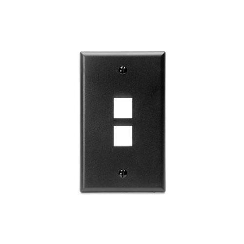 Leviton® QuickPort® 41080-2EP Standard Size Wallplate, 1 Gang, 2-3/4 in W, Plastic, Surface Mount