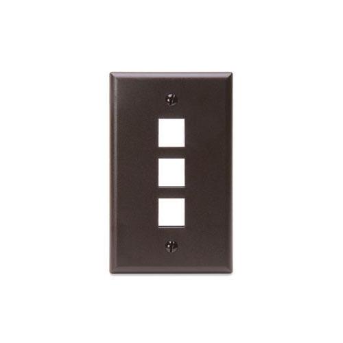 Leviton® 41080-3BP Multimedia Outlet System Wallplates