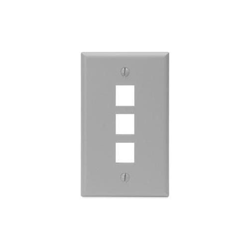 Leviton® 41080-3GP Multimedia Outlet System Wallplates