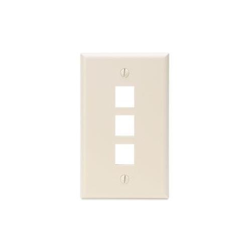 Leviton® 41080-3TP Multimedia Outlet System Wallplates