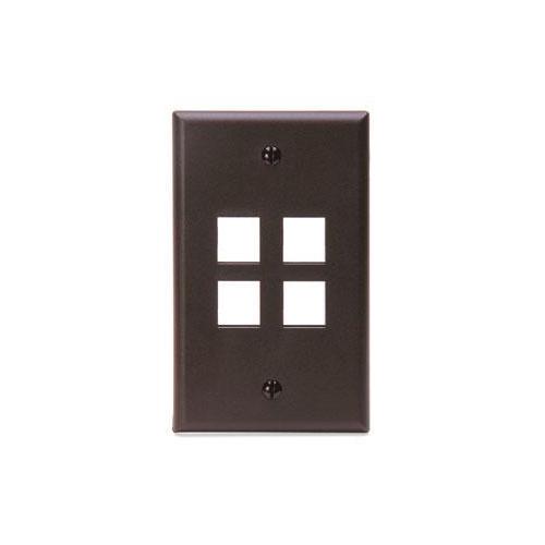 Leviton® 41080-4BP Multimedia Outlet System Wallplates
