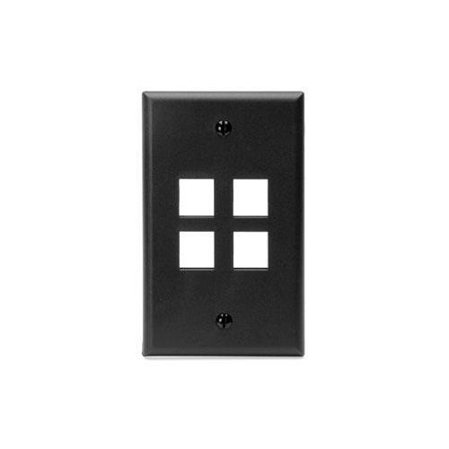 Leviton® 41080-4EP Multimedia Outlet System Wallplates