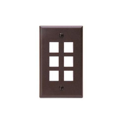 Leviton® 41080-6BP Multimedia Outlet System Wallplates