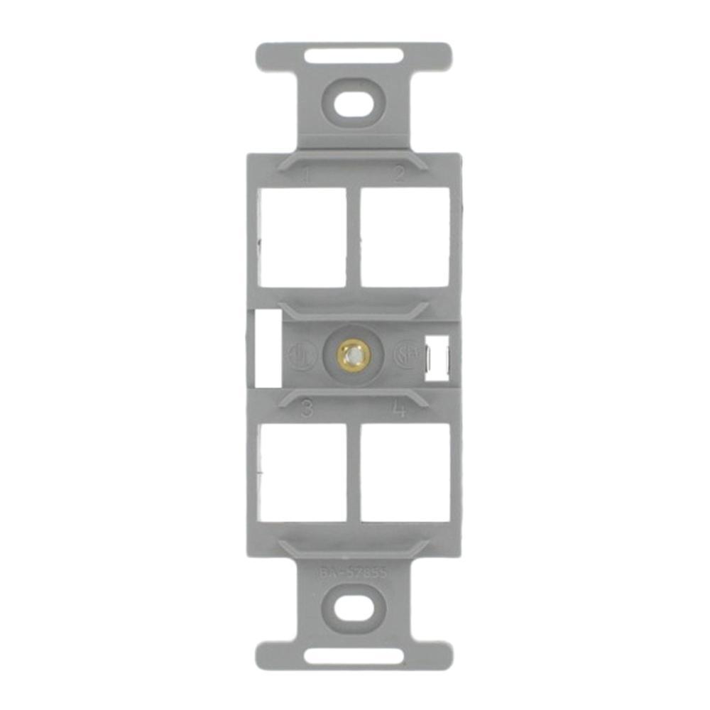 Leviton® 41087-QGP Audio/Video Wallplate Adapters/Inserts