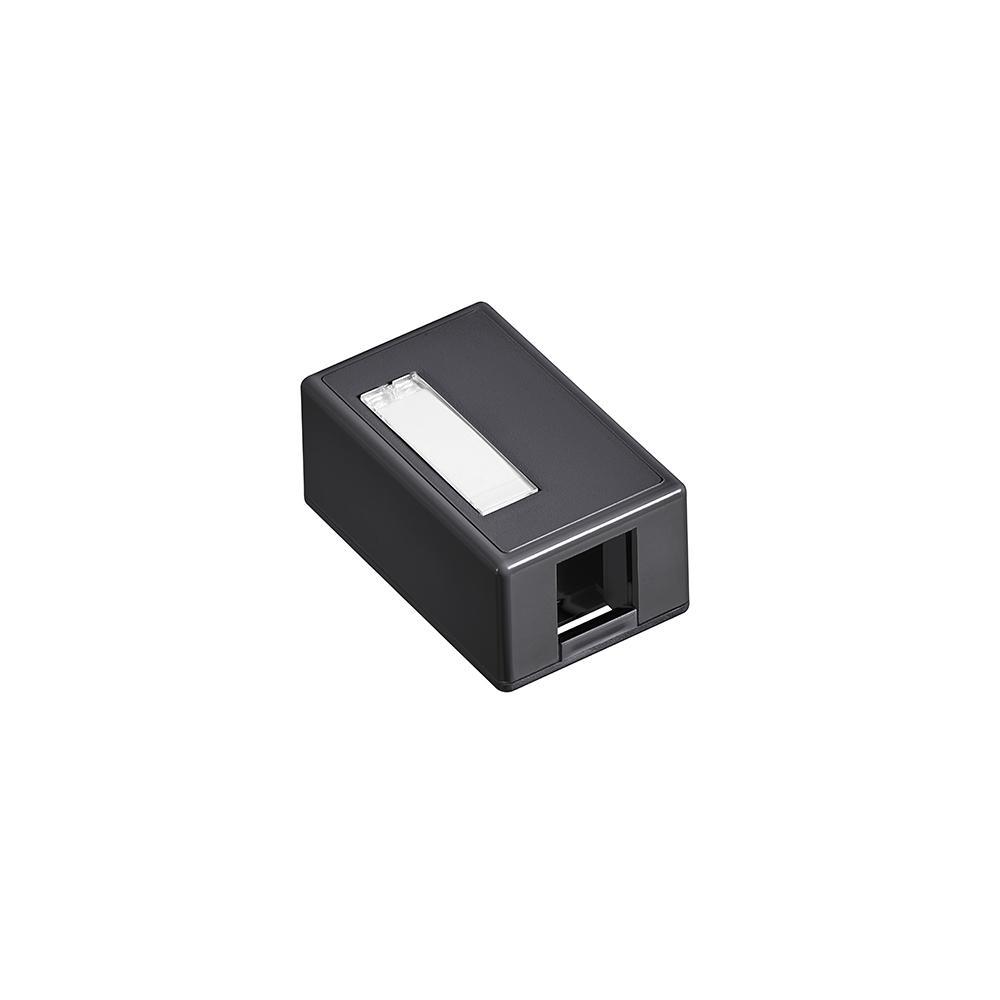 Leviton® QuickPort® 41089-1EP 1-Port Outlet Box, Snap-In Module, For Use With Individual QuickPort® Snap-In Connector Module, Surface Mount, Plastic