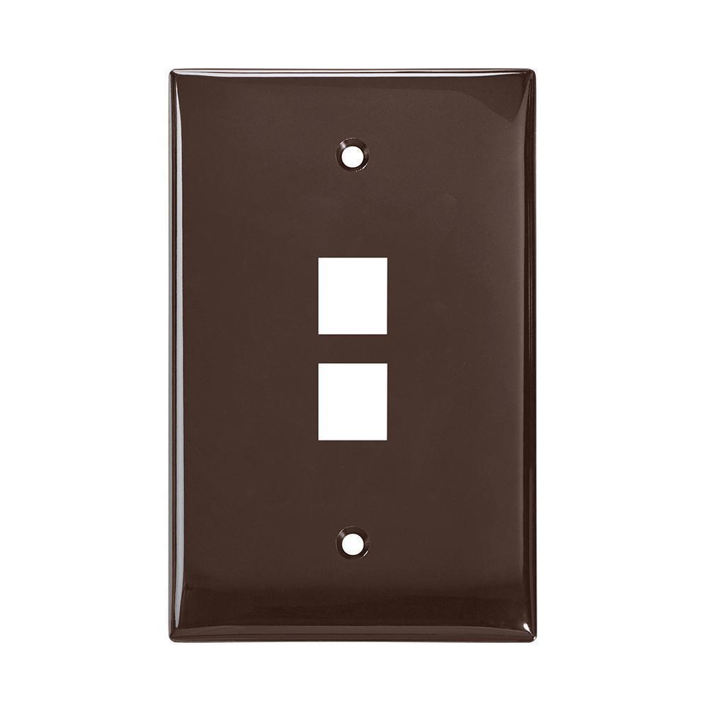Leviton® 41091-2BN Multimedia Outlet System Wallplates