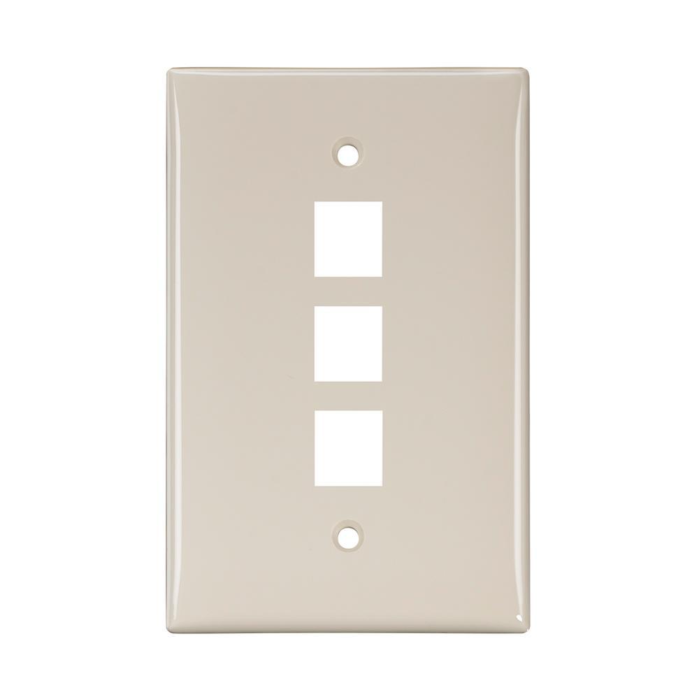 Leviton® 41091-3TN Multimedia Outlet System Wallplates