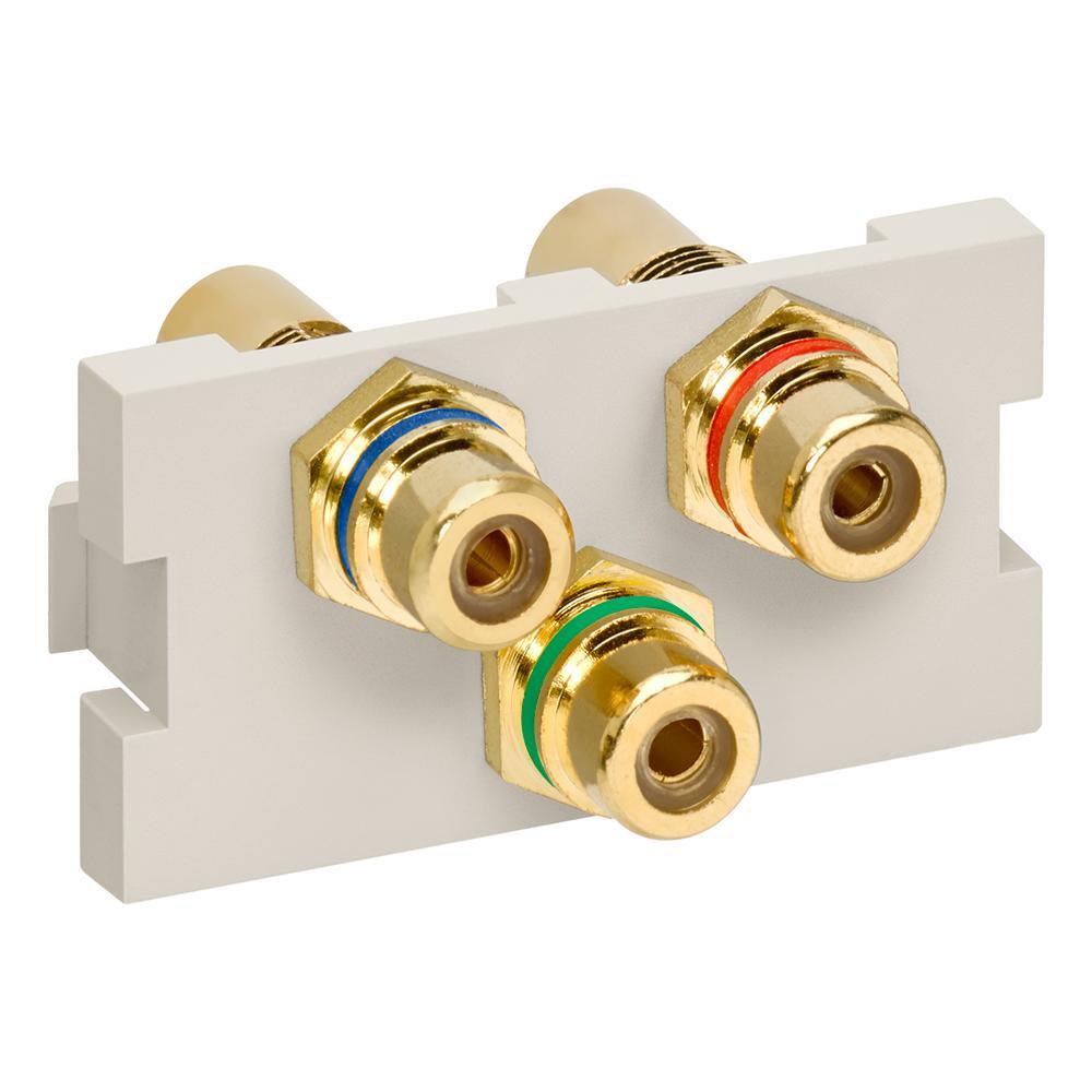 Leviton® 41292-3DT A/V RCA Jacks & Insert Modules