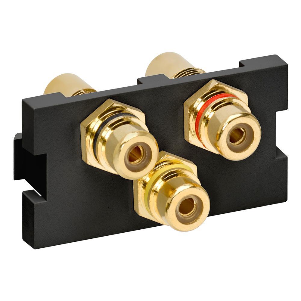 Leviton® 41292-3RE A/V RCA Jacks & Insert Modules