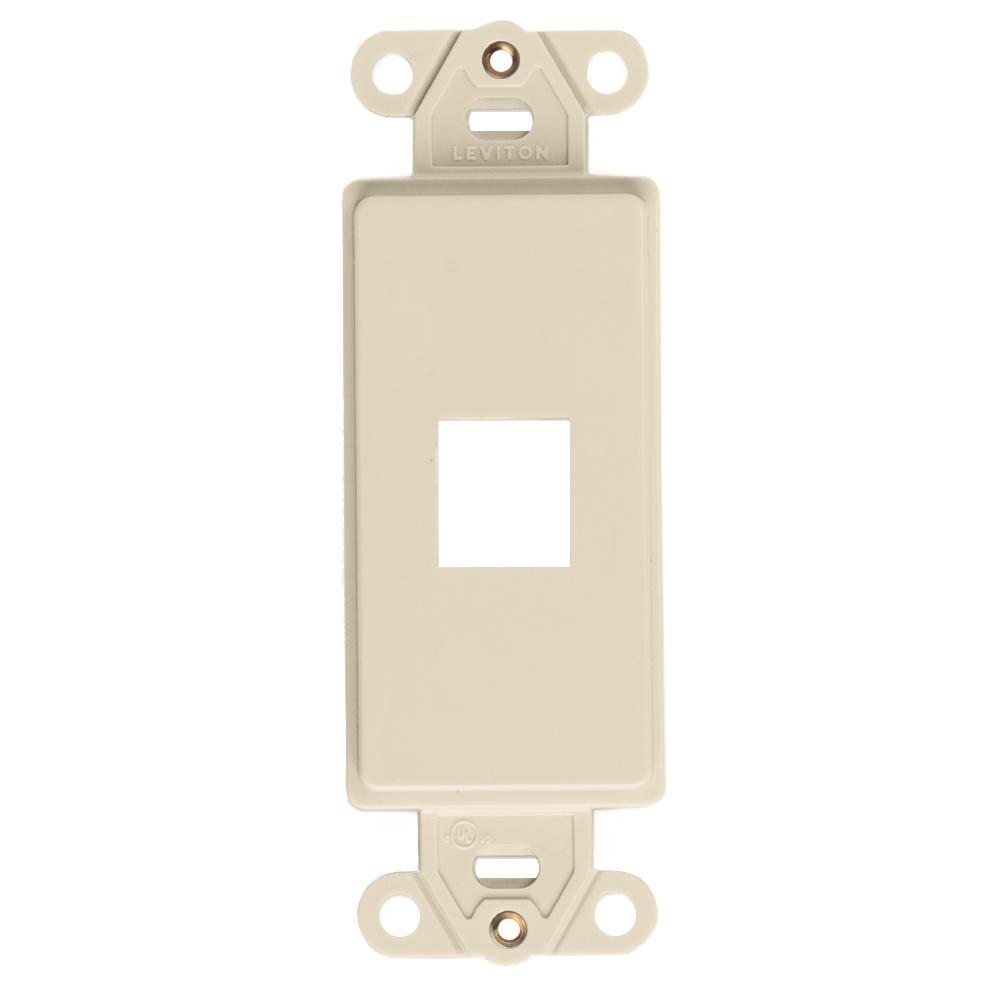 Leviton® Decora® QuickPort® 41641-I Multimedia Insert, 1 Port, Fastened Mount, Ivory