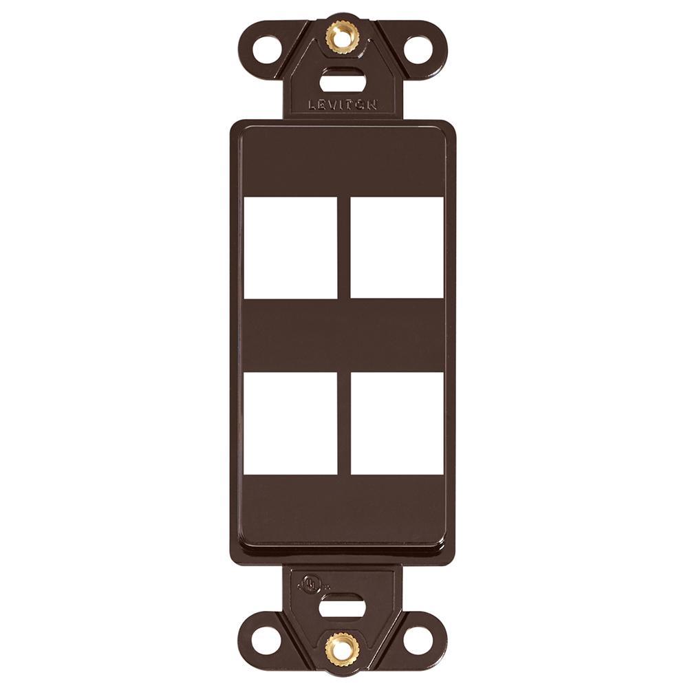 Leviton® 41644-B Audio/Video Wallplate Adapters/Inserts