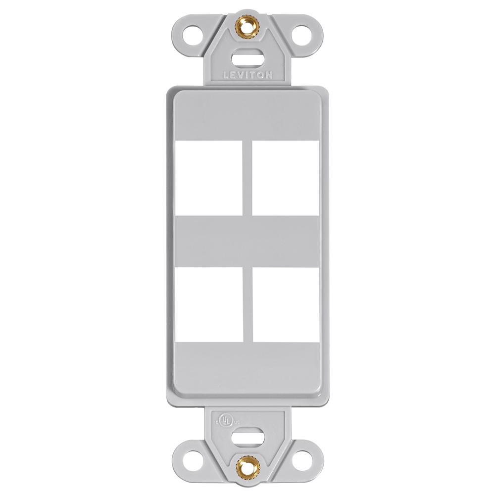 Leviton® 41644-GY Audio/Video Wallplate Adapters/Inserts