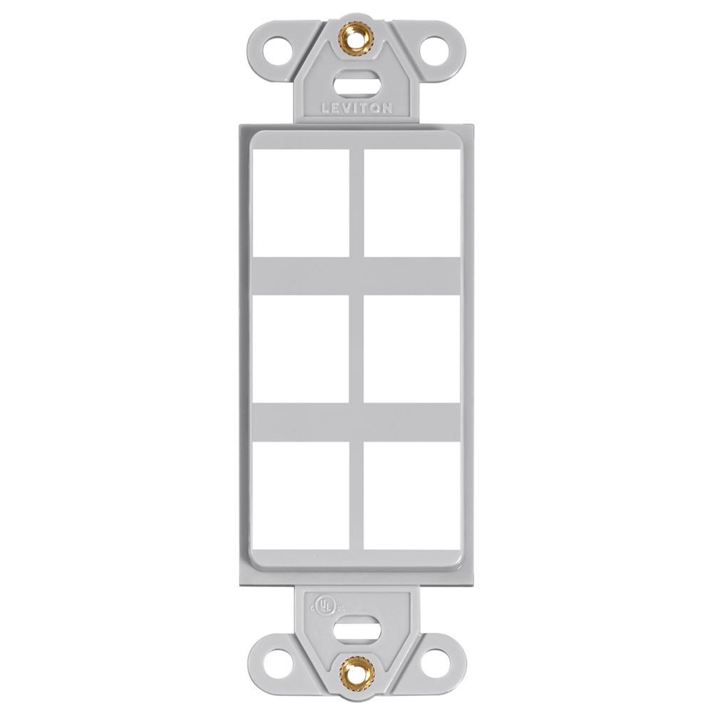 Leviton® 41646-GY Audio/Video Wallplate Adapters/Inserts