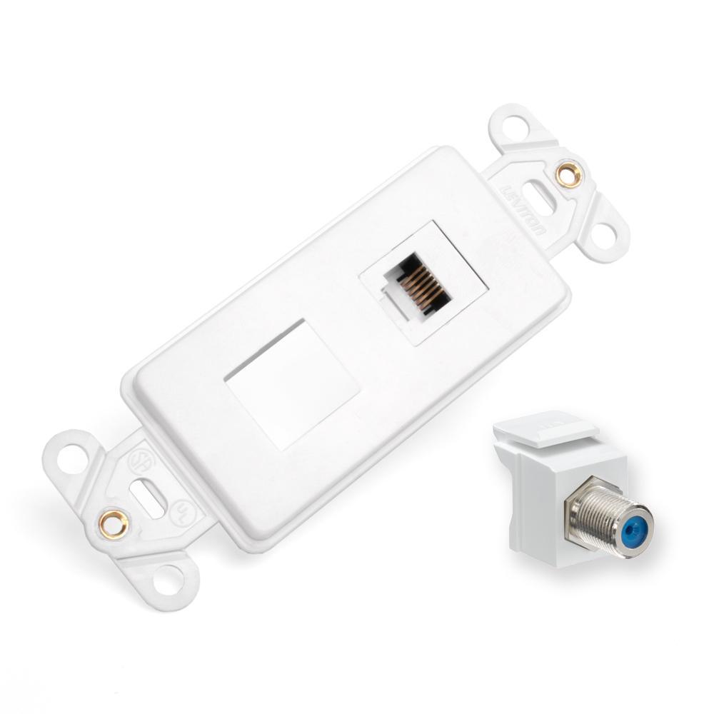Leviton® 41658-W Phone Jacks & Insert Modules