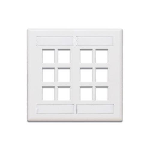Leviton® 42080-12W Multimedia Outlet System Wallplates