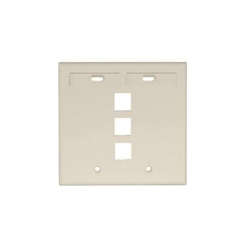 Leviton® 42080-3IP Multimedia Outlet System Wallplates