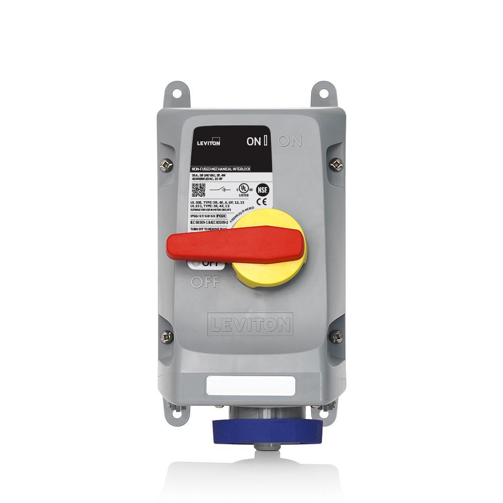 Leviton® 430MI9WLEVAC Pin & Sleeve Mechanical Interlock Device