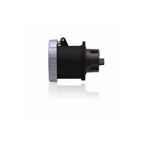 Leviton® 460R5W 3-Phase Watertight Sleeve And Pin Receptacle, 600 V AC, 60 A, 3 Poles, 4 Wires, Black